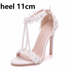 Crystal Queen Ankle Strap Women Sweet Fashion Shoes