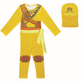 Boy Costume Kids Fancy Party Dress Up Halloween Costume for Kids Ninja Cosplay Superhero Jumpsuit Set
