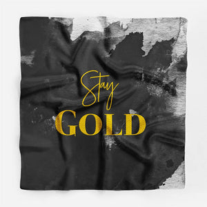 Stay Gold Silk Scarf Valentines Day Gift Bandana