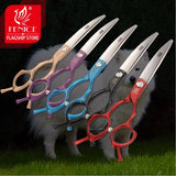 Fenice Professional Symmetrical Handle 6.5 Inch Curved Animal Grooming Scissors