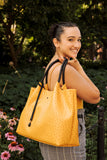 Naomi - Yellow Vegan Leather Tote Bag