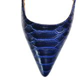 Fashion Blue Snake Skin Design Stiletto Heels Women Pointed Toe Pumps