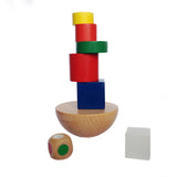 Montessori Wooden Balancing Geometric 3D Puzzle Toys for Children with Cloth Bag
