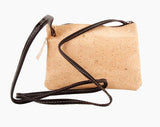 Cork Bag with Crossbody Strap, Leather Trim, Event bag