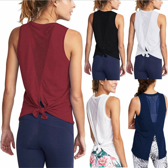 Women Gym Shirt Summer Yoga Tank Top Quick Dry Mesh Sport Vest Women Fitness Clothes Sleeveless Workout Shirt Running Sportswear