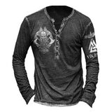 Bababuy High Quality Imitation Cotton T Shirts Men Long Sleeve Punk Style Tops Oversized V Collar 66 3D Printed T Shirts