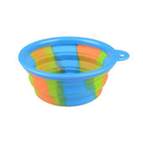 Colorful Camouflage Pet Dog Silicone Bowl Portable