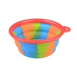 Colorful Camouflage Pet Dog Silicone Bowl Portable