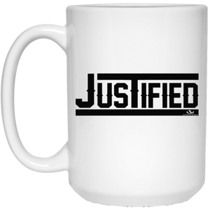 JUSTIFIED 15 oz. White Mug