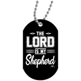 THE LORD IS MY SHEPHERD White Dog Tag
