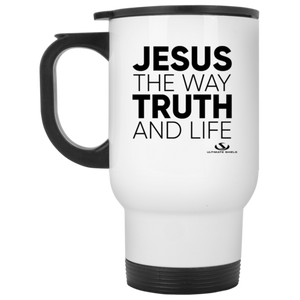 JESUS THE WAY TRUTH AND LIFE White Travel Mug