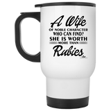 A WIFE OF NOBLE CHARACTER  White Travel Mug