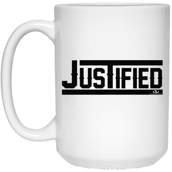 JUSTIFIED 15 oz. White Mug