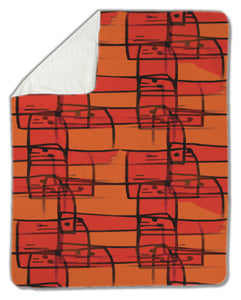 Blanket, Orange Texture Background