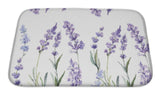 Bath Mat, Watercolor Pattern With Lavender
