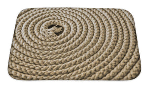 Bath Mat, Nautical Rope In Spiral