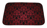 Bath Mat, Floral Gothic Red