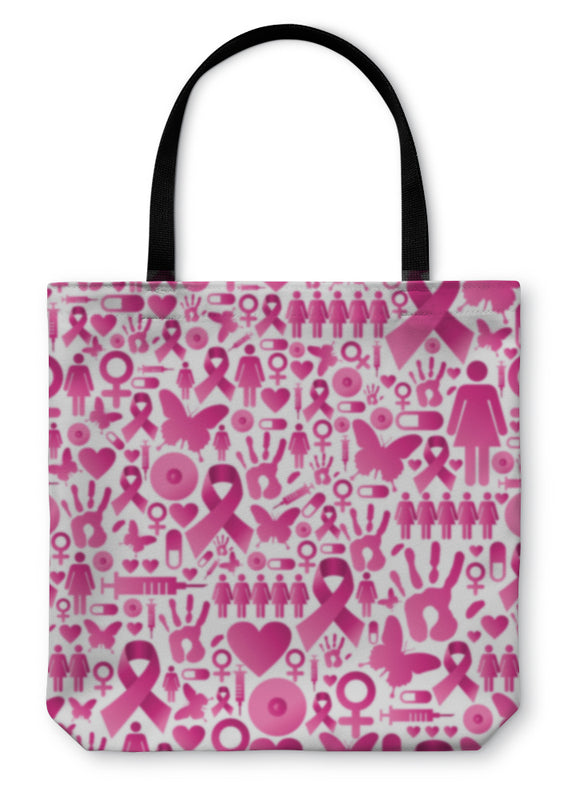 Tote Bag, Breast Cancer Awareness Pattern