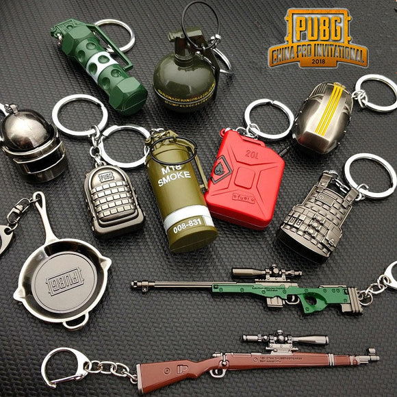 PUBG Keychain Keyring PLAYERUNKNOWNS BATTLEGROUNDS Cosplay Special Force Helmets Metal Key Ring Accessory Props