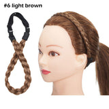 S-noilite Bohemian Plaited Headband Synthetic Braids Hair With Adjustable Belt Hairpiece Hair For Woman Hair Style Accessories