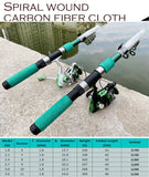 Fishing Rod Combo 1.8-3.6M Telescopic Fishing Rod and Spinning Fishing Reel Fishing Set Carp Fishing Rod Reel Kit