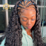 Glueless Full Lace Wigs Kinky Curly Hair Full Lace Human Hair Wigs Pre Plucked 13x4 Lace Front Wig Bleached Knots 150 Remy