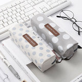 Cute Kawaii Canvas Pencil Case High Capacity Pen Bags Cute Letter Pencil Bags For Girls Gift School Supplies Korean Stationery