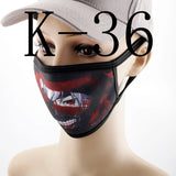 Anime Printed Mask Naruto/Tokyo Ghoul/Attack on Titan Mask Reusable Face Shield Breathable mask