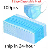 5/100PCS Disposable Protective Mask 3 Layers Dustproof Facial Protective Cover Masks Maldehyde Prevent Anti-pollution face Masks