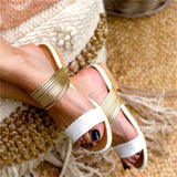 Women Sandals Rome Fashion Flat Sandals Woman Gladiator Non-slip Flats Shoes Ladies Casual Beach Slides Female Footwear
