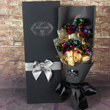 24K Foil Plated Gold Rose Bouquet Proposal Gift Flowers Box Wedding Decor