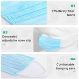 24 hours Shipping 100Pcs Disposable Anti dust Protective Mask 3 Protect Layers Filter Earloop Mouth Dustproof Mask respirator