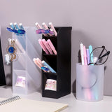 Sharkbang Kawaii Large Capacity Desk Pen Holder Pencil Makeup Storage Box Desktop Organizer Stand Case School Office Stationery