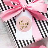 Pink Paper Label Stickers Gold Thank You Sticker Scrapbooking 500pcs for Wedding Gift Card Business Packaging Stationery Sticker