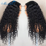 Deep Wave Closure Wig Human Hair Lace Frontal Wigs 180 Lace Front Wig Pre Plucked Bleached Knots Wigs Remy 4x4 Frontal Lace Wig