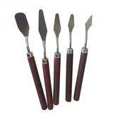 5Pcs Professional Stainless Steel Spatula Kit Palette Knife for oil painting Fine Arts Painting Tool Set flexible blades #0124