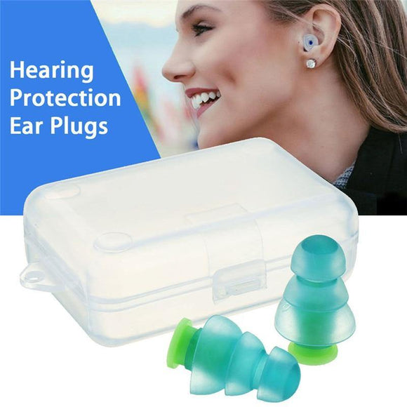 1 Pair Silicone Noise Cancelling Hearing Protection Earplugs For Concerts Musician Motorcycles Reusable Silicone Ear plugs - shopwishi 