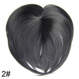 Similler White Black Brown Gold Fake Fringe Clip In Blunt Bangs Synthetic Hair Extensions With High Temperature Fiber