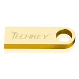 new TECHKEY usb flash drive 64GB 32GB 16GB 8GB 4GB pen drive pendrive флешка waterproof silver u disk memoria cel usb stick gift