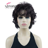 StrongBeauty Short Wig Soft Tousled Curls Blonde Highlights Full Synthetic Wigs COLOUR CHOICES