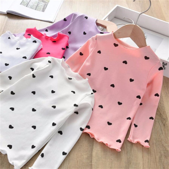 LILIGIRL 100% Cotton Girls T-Shirt  Long-sleeve Baby Kids Turtleneck Bottoming Shirt for Children Clothes New Spring Girl Tops