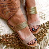 Women Sandals Rome Fashion Flat Sandals Woman Gladiator Non-slip Flats Shoes Ladies Casual Beach Slides Female Footwear