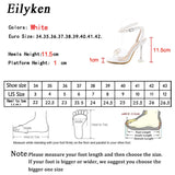 Eilyken New Design Sexy White String Bead High Heels Women Sandals