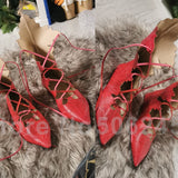 Women Gothic Medieval Retro Elf Witch Leaves Lace Up Shoes Cosplay Costume British Style Men Palace Carnival Party Knight Boots