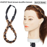 S-noilite Bohemian Plaited Headband Synthetic Braids Hair With Adjustable Belt Hairpiece Hair For Woman Hair Style Accessories