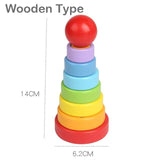Silicone Baby Teether Building Block Montessori Toys Educational Shapes Wooden Toys For Kids Educational Games Educational Toys