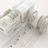 5pcs/set Printing Washi Tape Set Diy Masking Tape Cute Stickers School Suppliers Stationery Gift Presented By Kevin&Sasa Crafts