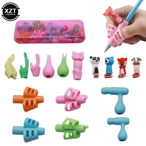 16pcs Pencil Grip holder Children Cute Pen Handle Rod HandWriting Aid Guide Hold Pen Posture Correction for kids gift stationery