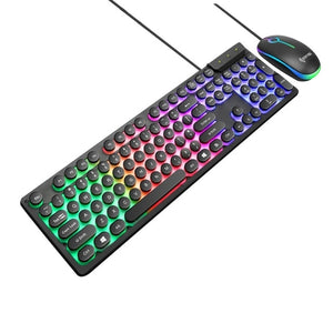 LED Rainbow Color Backlight Gaming Game USB Wired