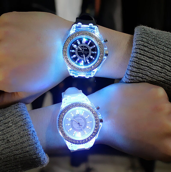 Led Flash Luminous Watches Personality Trends
